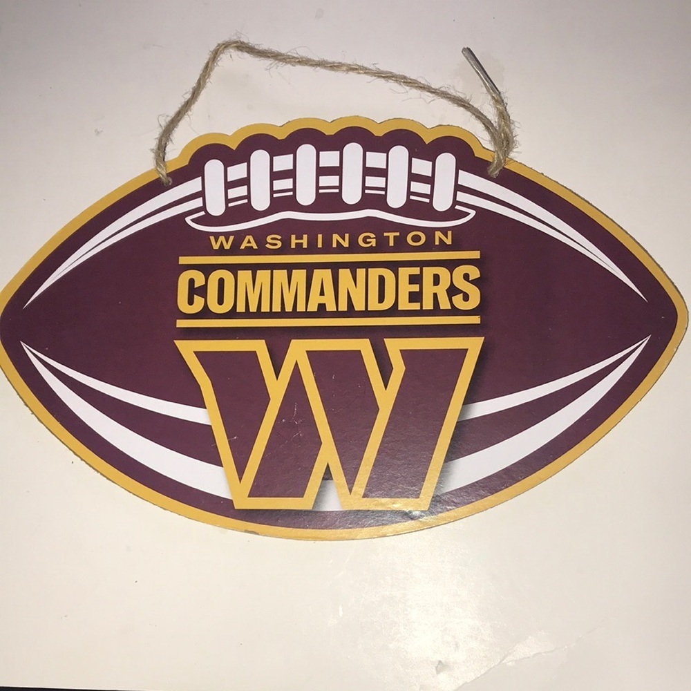 NFL Commanders Football Sign